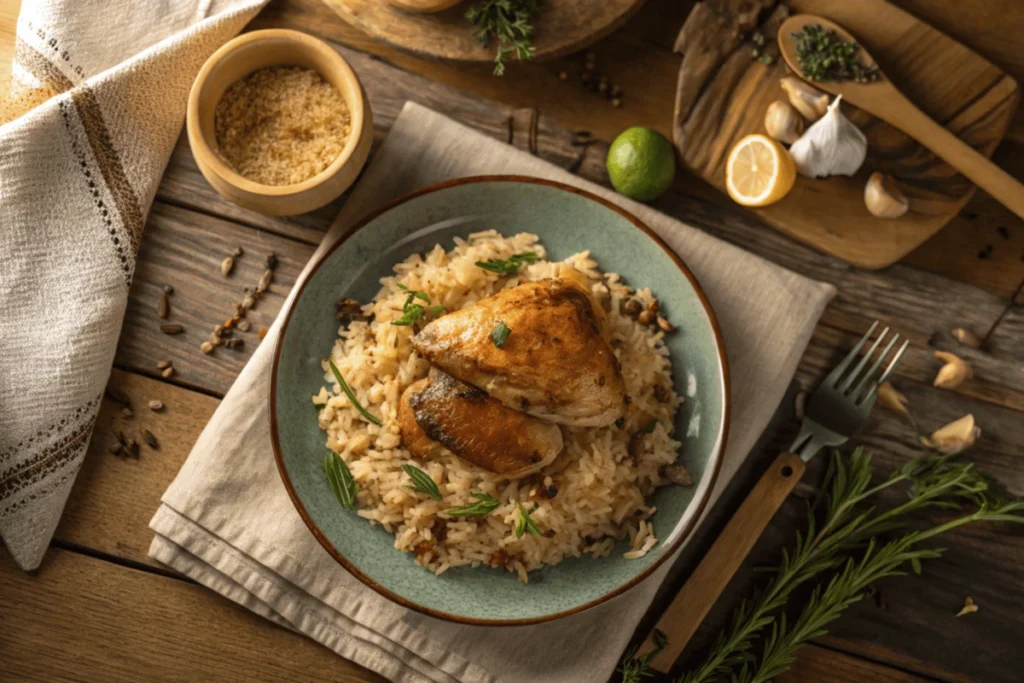 Forgotten Chicken with Regular Rice