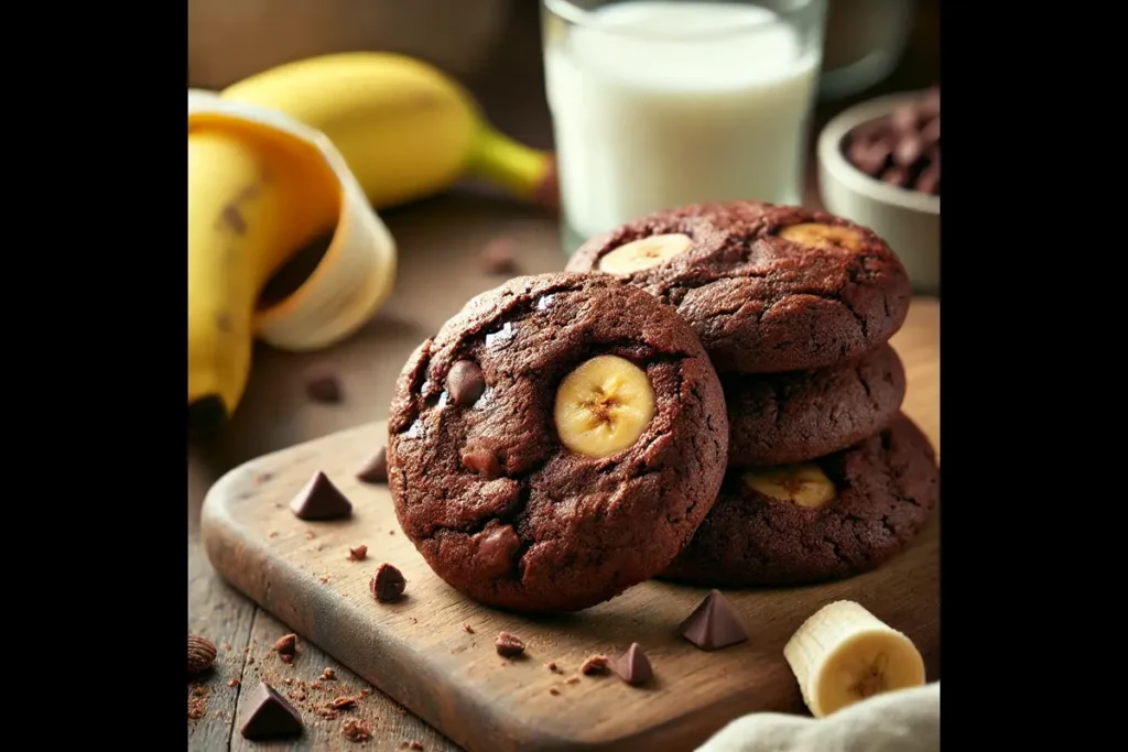 Banana Brownie Mix Cookies