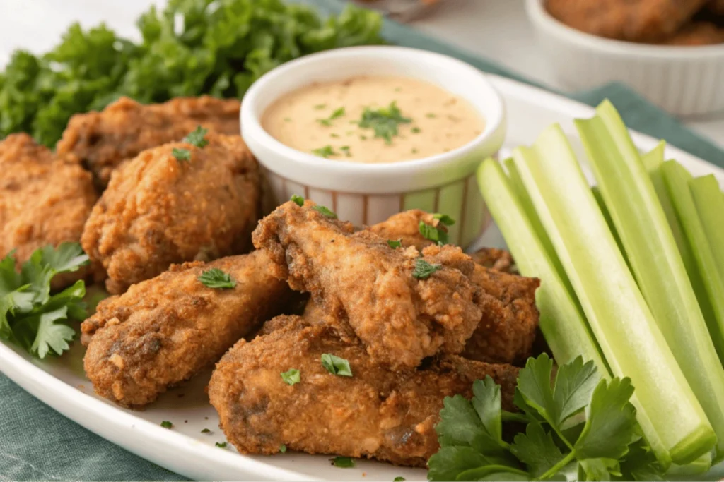 Fried Chicken Wings Using Italian Salad Dressing Recipe